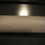Pierwsza strucla przykryta papierem do pieczeniu jest jakby w tunelu.