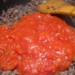 Podsmażona wołowina i pomidory
